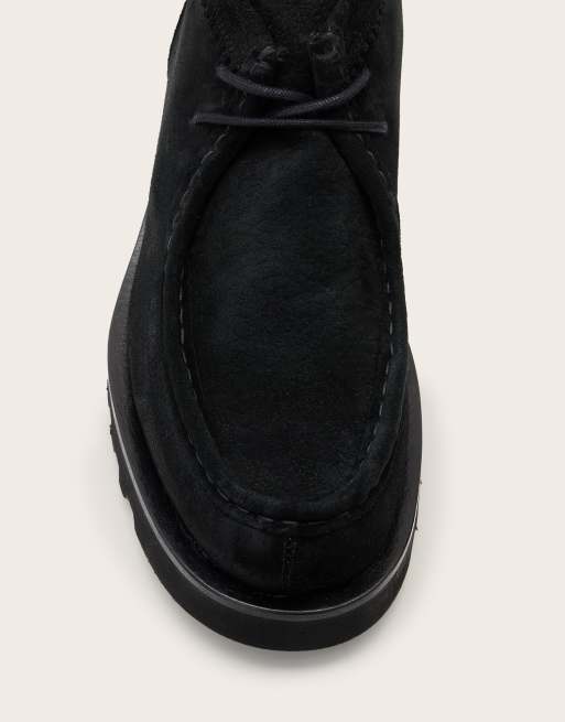 AllSaints - Skiff - Bottes en daim à lacets - Noir, 4 de 4