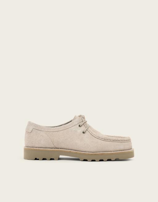 AllSaints Skiff lace up leather boat shoes in brown cow, 2 of 4