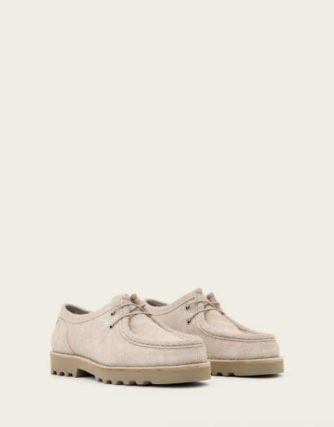 AllSaints - Skiff - Leren bootschoenen met veters in bruin - view 1