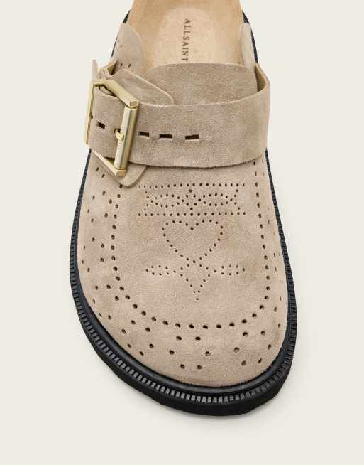 AllSaints - Skye - Mules en daim à boucles - Sable, 5 de 6