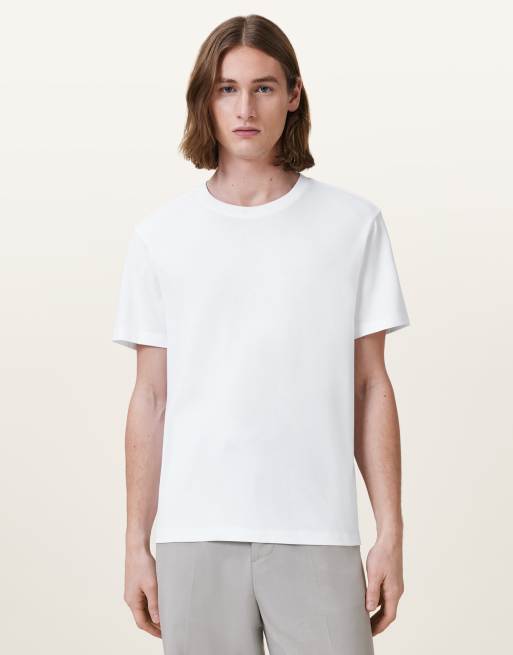 AllSaints – Slater – T-Shirt in optischem Weiß mit Rundhalsausschnitt