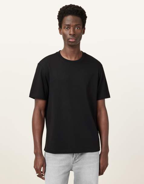 AllSaints – Slater – T-Shirt in Tiefschwarz mit Rundhalsausschnitt - view 1