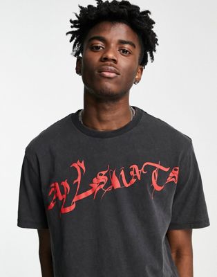 AllSaints sliver t-shirt with chest logo in black