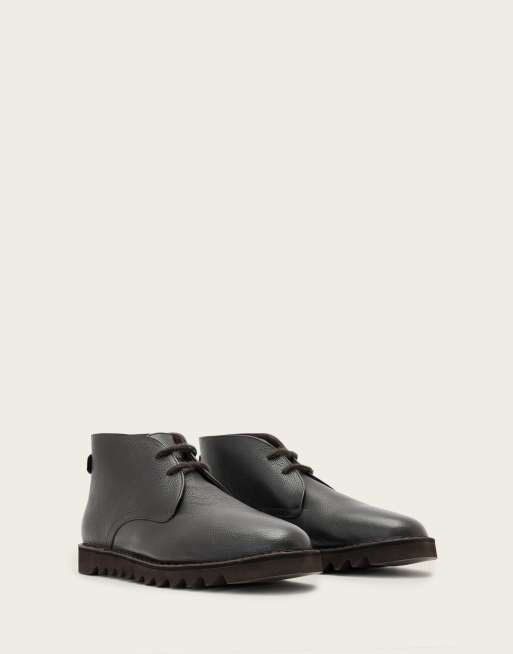 AllSaints Slix Chukka læderstøvler med snører i mørkebrun, 2 af 4