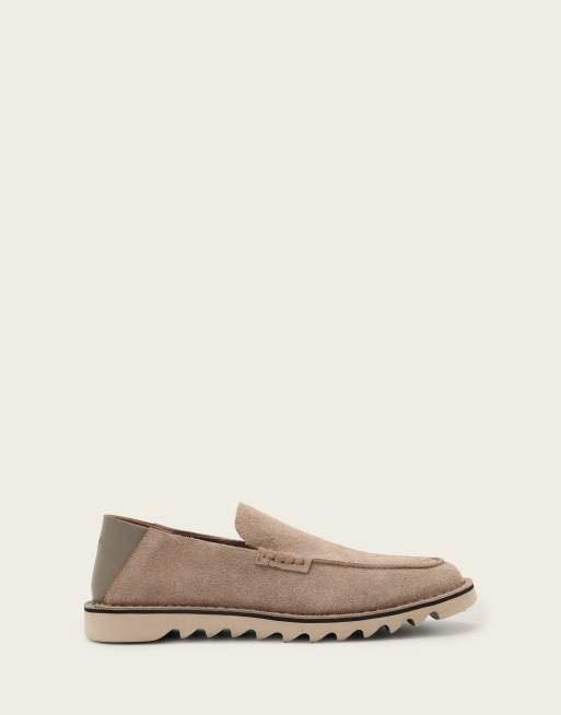 AllSaints - Slix - Mocasines marrones de ante, 2 de 4