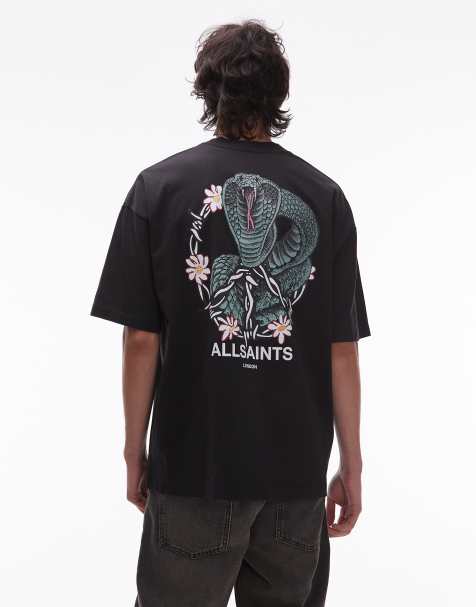 AllSaints – Snakebite – T-Shirt in Schwarz mit Print - view 1