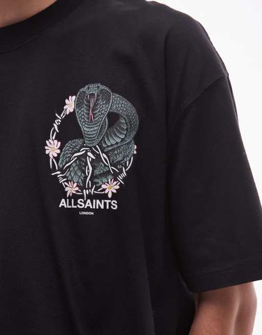 AllSaints – Snakebite – T-Shirt in Schwarz mit Print, 5 von 5