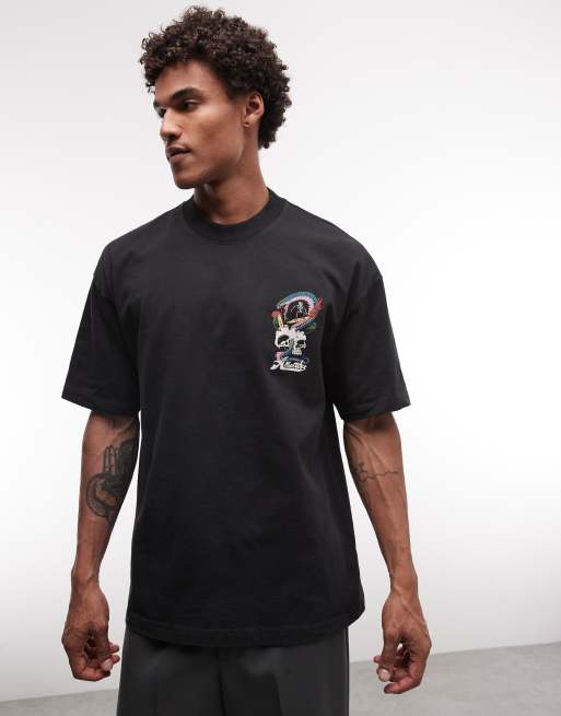 AllSaints - Snakepit - T-shirt avec logo graphique et imprimé au dos - Noir délavé, 4 de 5