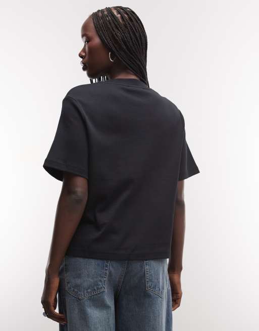 AllSaints Sofia Lisa T-shirt met korte mouwen en boxy pasvorm in zwart, 3 van 4