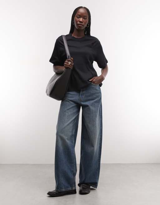 AllSaints Sofia Lisa T-shirt met korte mouwen en boxy pasvorm in zwart, 4 van 4