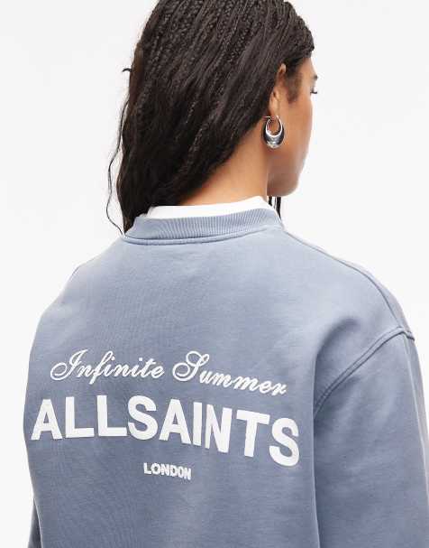 オールセインツ AllSaints Soleil Etta Sweat レディース パーカー スウェット Flint Stone Blue Women's AllSaints | Shop AllSaints Dresses & Bags | ASOS