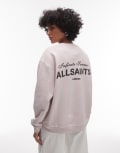 [AllSaints] AllSaints Soleil Etta sweat in lilac ash pink 14 lilac ash pink