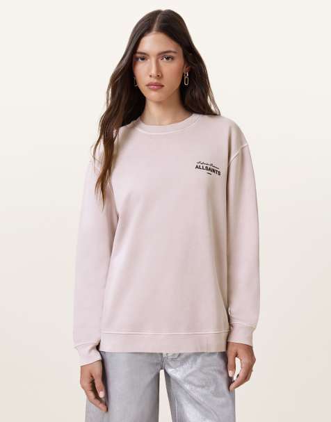 AllSaints – Soleil Etta – Sweatshirt in Flieder-Aschrosa - view 1