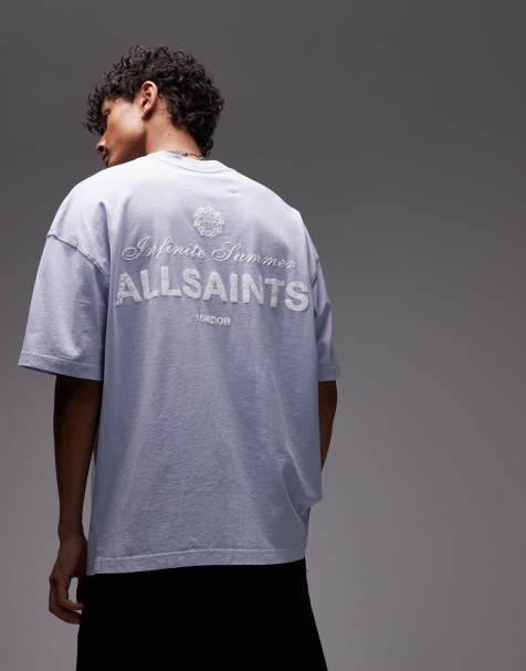 Allsaints Soleil t-shirt in shore blue - MGREEN