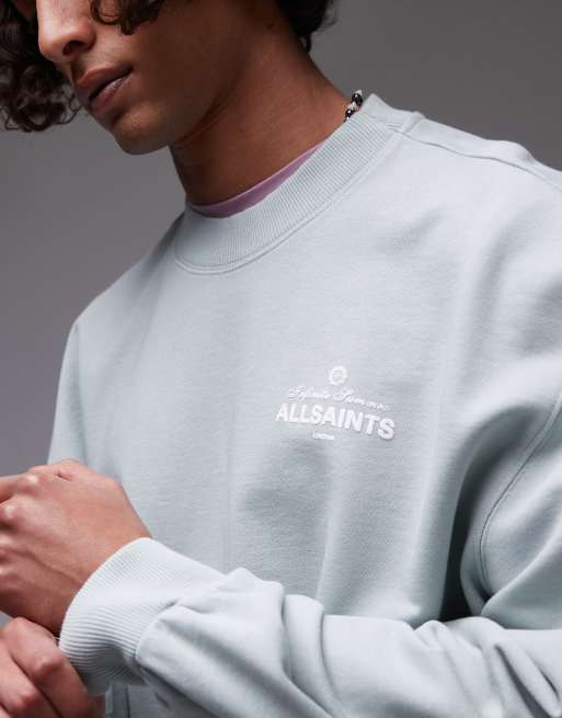 AllSaints – Soleil – Stalowozielona bluza dresowa z okrągłym dekoltem, 2 z 4