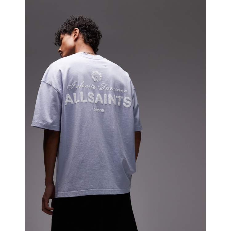 AllSaints soleil T-shirt in shore blue | ASOS