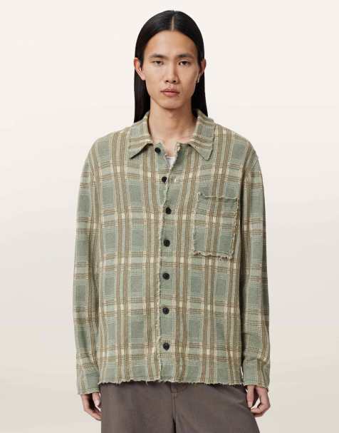 AllSaints – Solmar – Strickjacke in Pudergrün - view 1