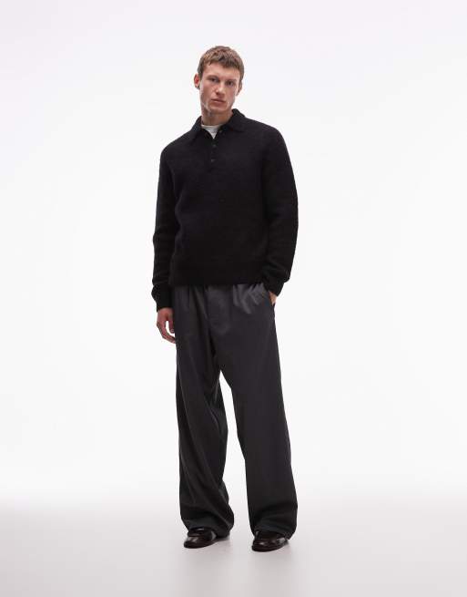 AllSaints – Sonny – Langärmliger Strickpullover in Schwarz, 2 von 5