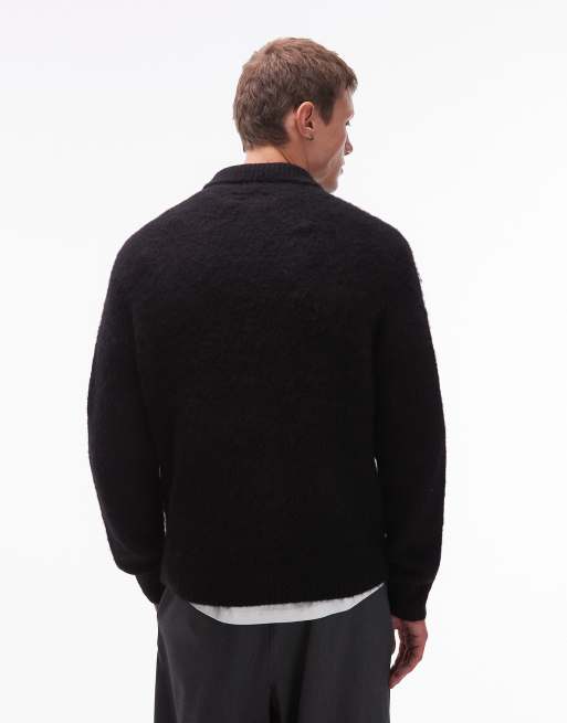 AllSaints - Sonny - Sort striktrøje med lange ærmer, 3 af 5