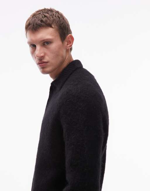 AllSaints - Sonny - Sort striktrøje med lange ærmer, 4 af 5