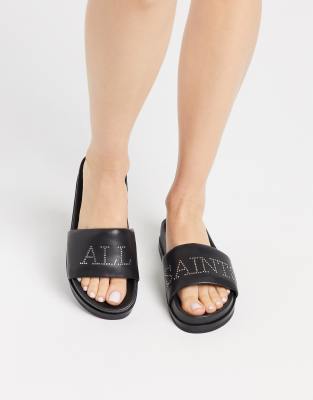mens studded sliders