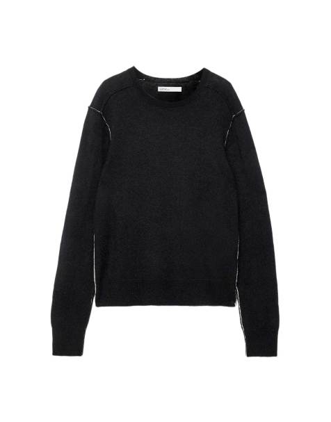 AllSaints Soren de cuello redondo en negro - view 1