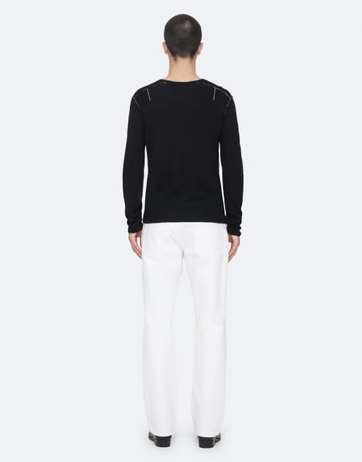 AllSaints Soren mit Rundhalsausschnitt in Schwarz, 2 von 7