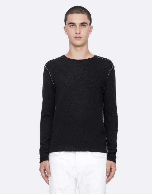 AllSaints Soren mit Rundhalsausschnitt in Schwarz, 5 von 7