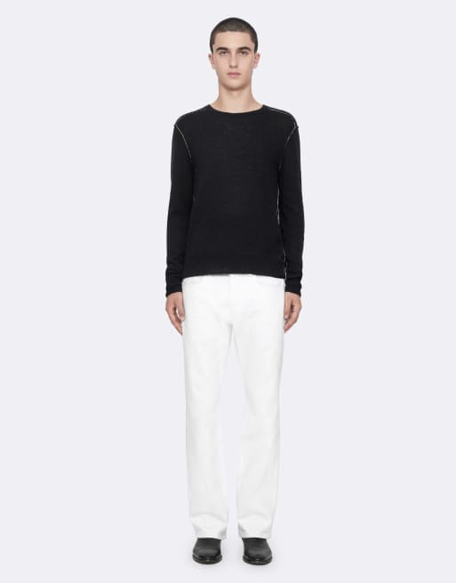 AllSaints Soren mit Rundhalsausschnitt in Schwarz, 6 von 7