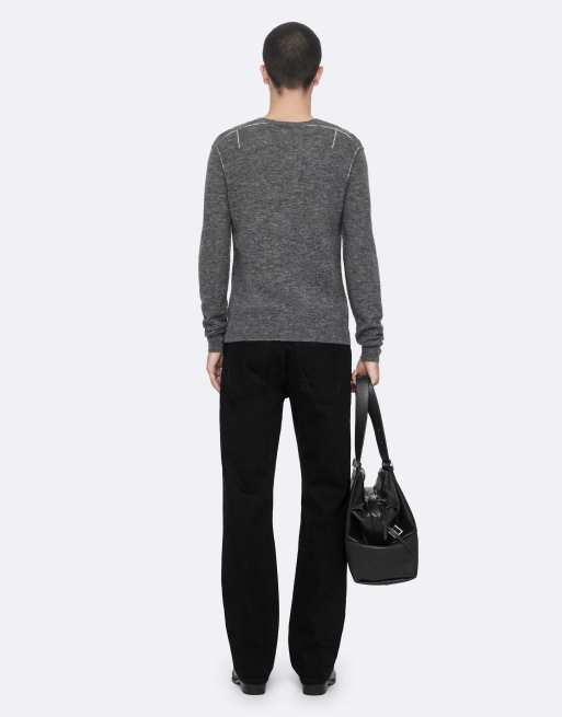AllSaints Soren sweat à col rond gris chiné, 2 de 7