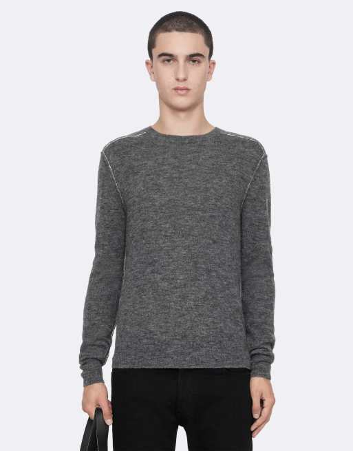 AllSaints Soren sweat à col rond gris chiné, 5 de 7