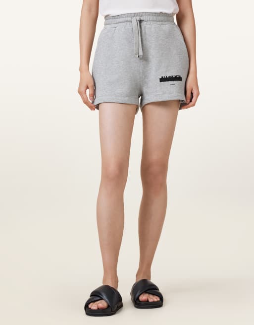 AllSaints - Sorri - Sweatshort in gemêleerd grijs