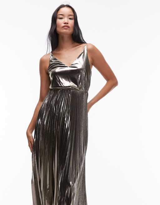 AllSaints Spark 2 in 1 dress in bronze brown, 2 of 4