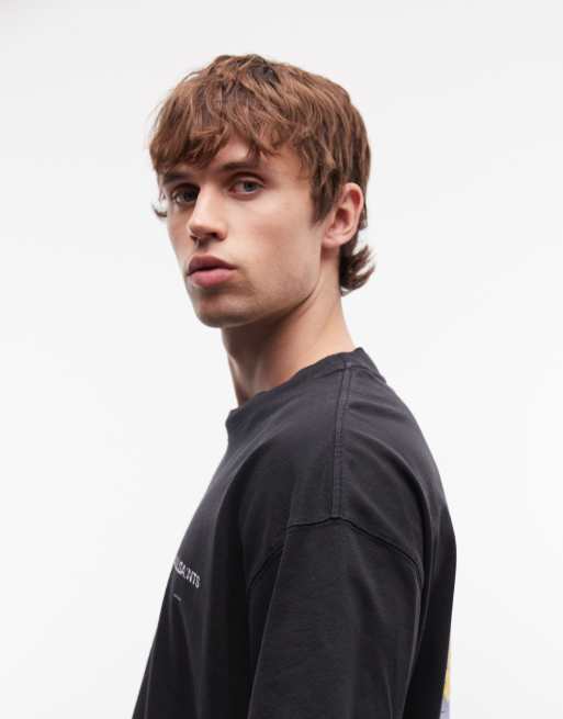 AllSaints – Spinner – Kurzärmliges T-Shirt in verwaschenem Schwarz mit Logo, 4 von 5