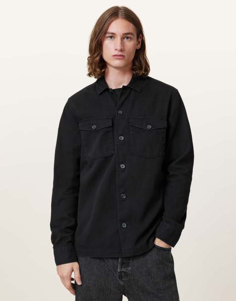 AllSaints – Spotter – Hemd in Schwarz - view 1