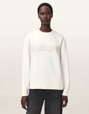 AllSaints - Sprinkle Etta - Sweatshirt in Weiß