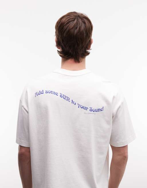 AllSaints - Spun Out - T-shirt à manches courtes avec logo graphique et imprimé au dos - Blanc, 5 de 5