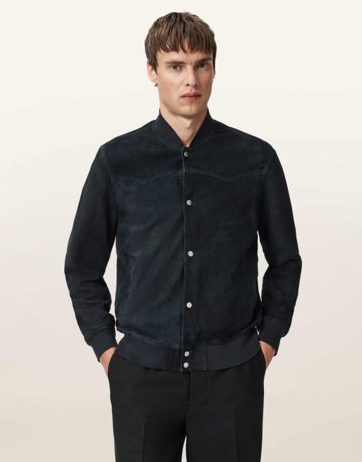AllSaints – Stafford – Bomberjacke in Phantom Blue