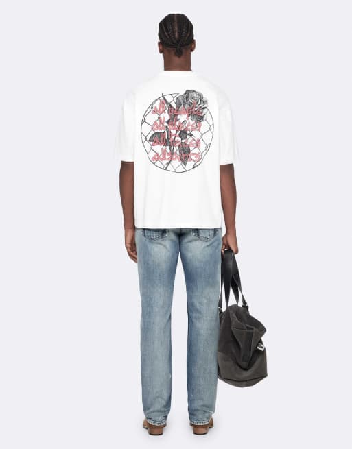 AllSaints Stanza t-shirt à manches courtes ras de cou en blanc optique, 4 de 7