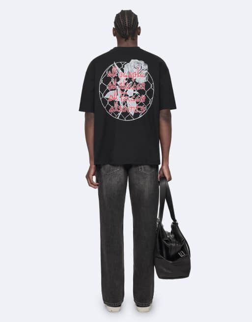 AllSaints Stanza t-shirt col rond à manches courtes noir délavé, 4 de 7