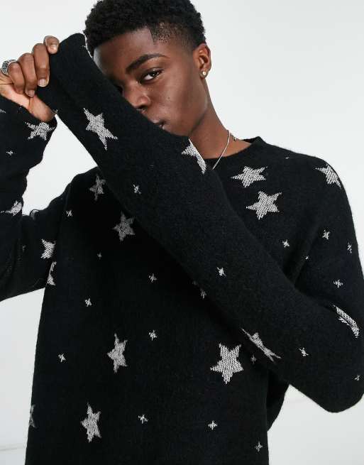 Jumper with outlet stars on sleeves