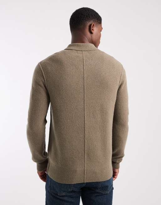 AllSaints - Statten - Gebreide polo met lange mouwen in groen, 3 van 5