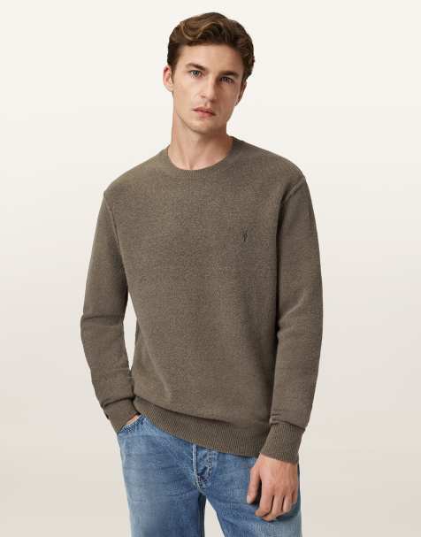AllSaints – Statten – Sweatshirt in gedämpftem Grün - view 1