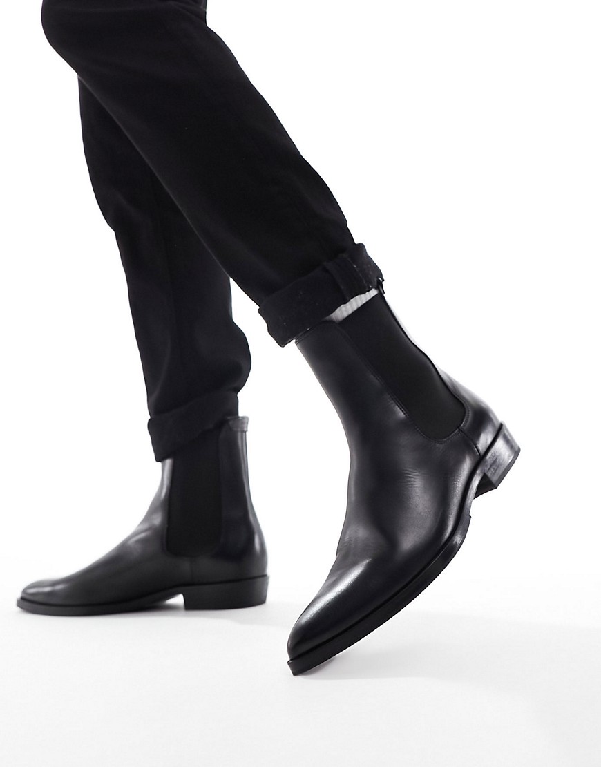 AllSaints Steam leather boots in black