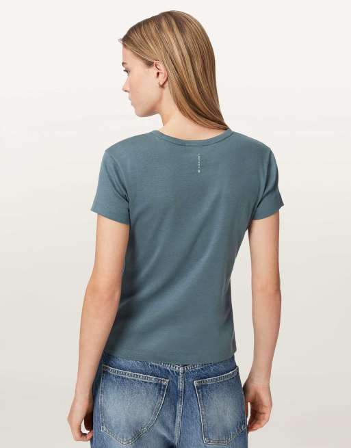 AllSaints - Stevie - T-shirt in blauw, 5 van 6