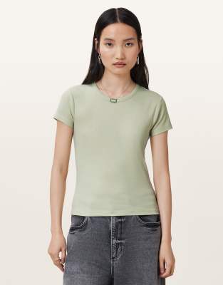 AllSaints - Stevie - T-Shirt in Jadegrün
