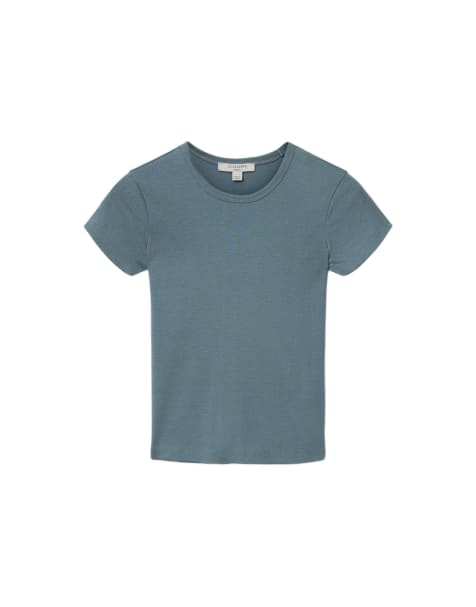 AllSaints – Stevie – T-Shirt in Mondblau - view 1