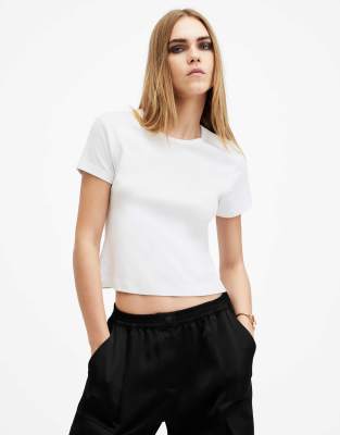 AllSaints - Stevie - T-Shirt in optischem Weiß