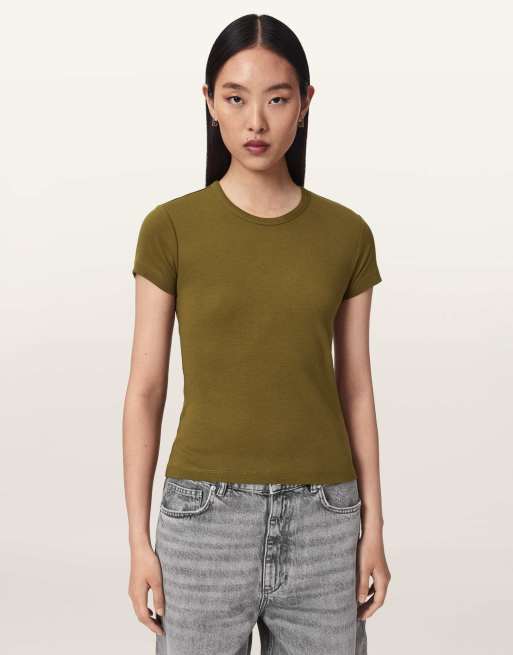 AllSaints - Stevie - T-shirt - Vert kaki, 3 de 6