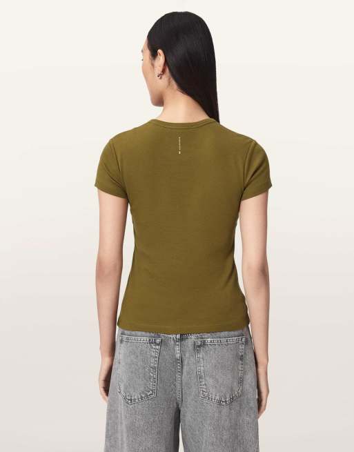 AllSaints - Stevie - T-shirt - Vert kaki, 5 de 6